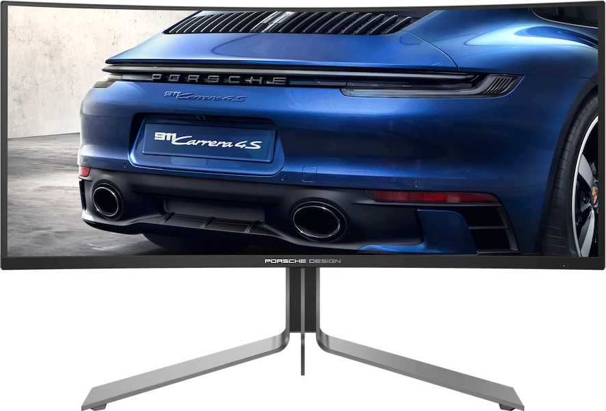 Monitor gaming AOC Agon PRO PD34 Porsche Design 34\", QD-OLED, WQHD 3440x1440, 240Hz, 0.03ms, 1800R, USB-C, G-Sync Compatible, me KVM dhe altoparlantë të integrum