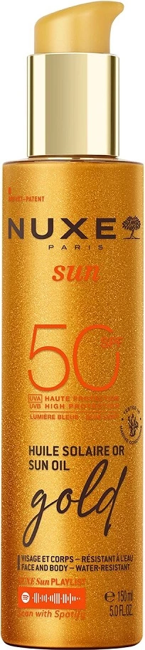 Vaj ndriçues për trup dhe fytyrë Nuxe SPF50 për femra, 150ml
