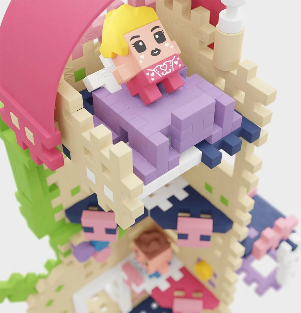 Blloqe ndërtimi Marioinex Waffle Mini Blocks Princess Tower of Fantasy 905791, 148 copë, 6+ vjet, shumëngjyrëshe