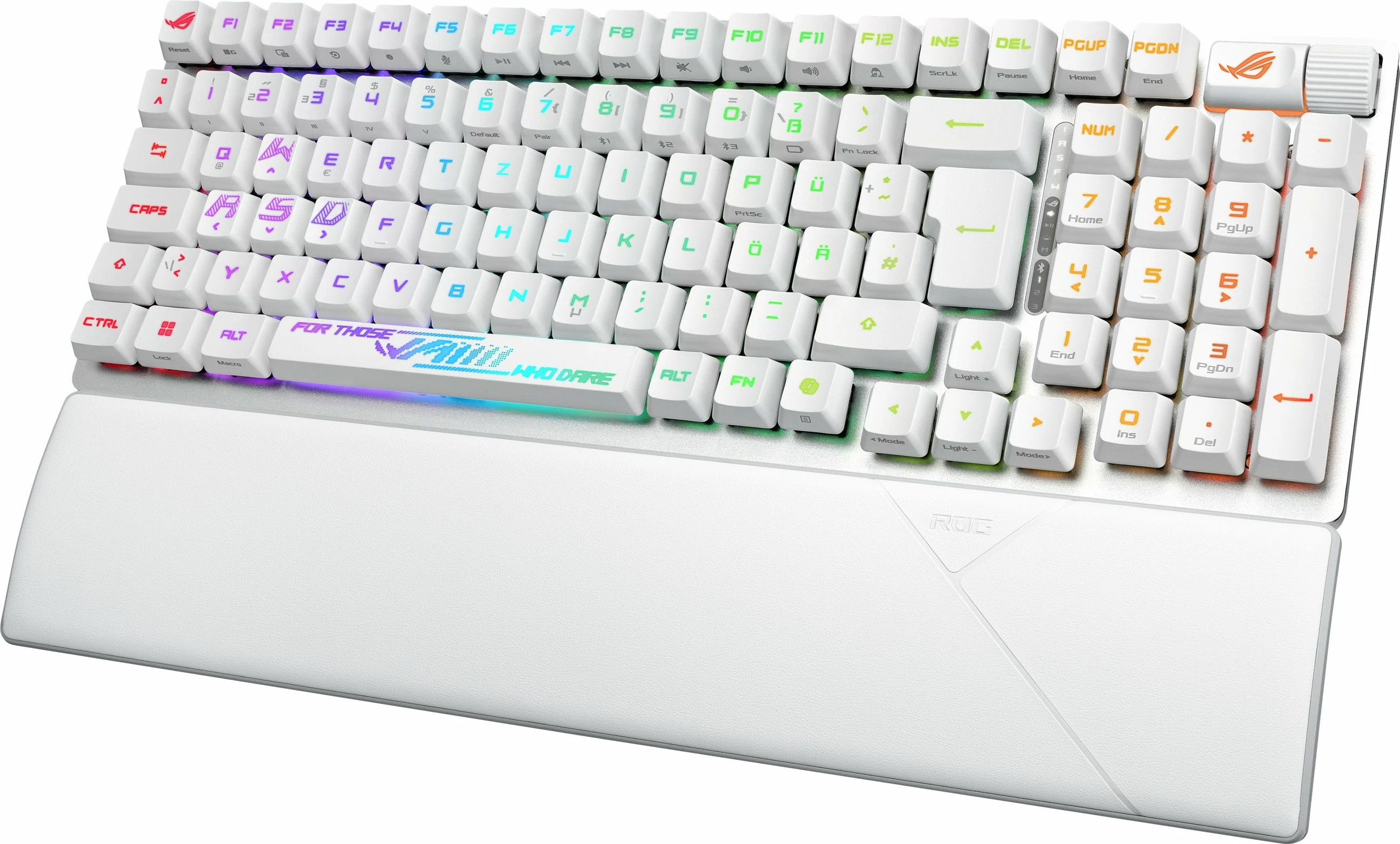 Tastierë gaming ASUS ROG Strix Scope II 96 RX Wireless, 96%, USB + RF Wireless + Bluetooth, RGB, e bardhë