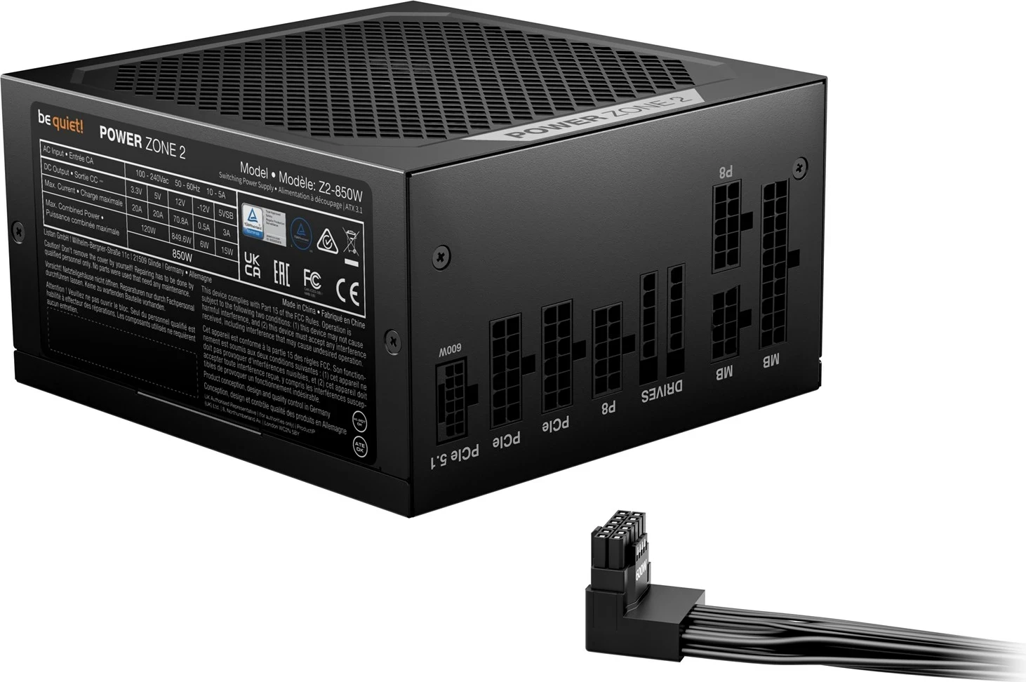 Furnizues energjie be quiet! POWER ZONE 2, 850W, ATX, i zi