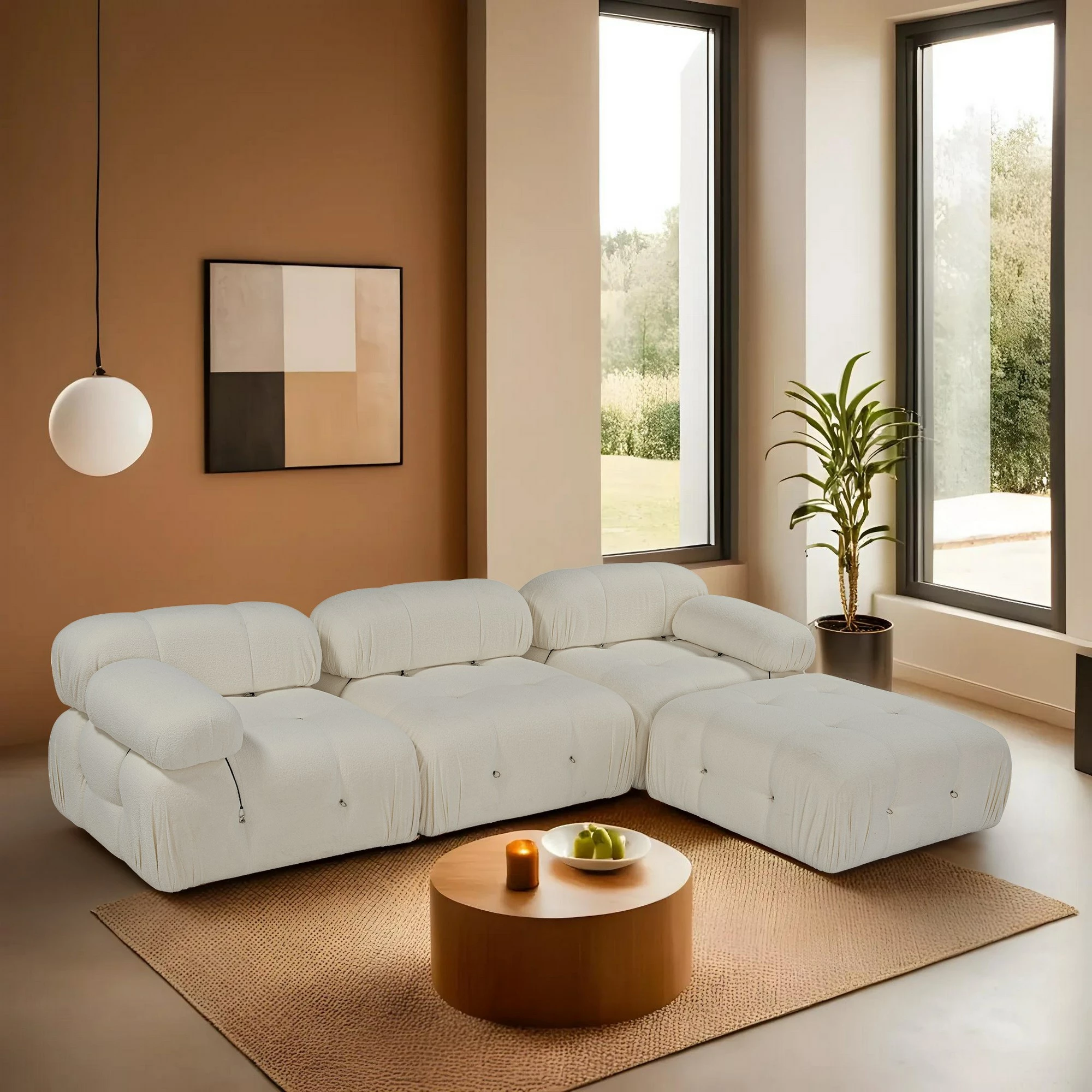 Këndare Atelier del Sofa, Bubble, bezhë, L1-O1-1R-PUF