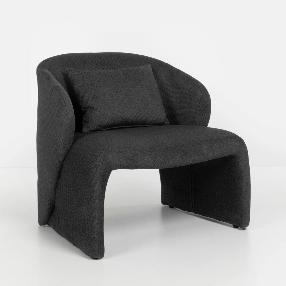 Karrige e ulët POSA, ngjyrë antracit, 76x77.5x73.5cm