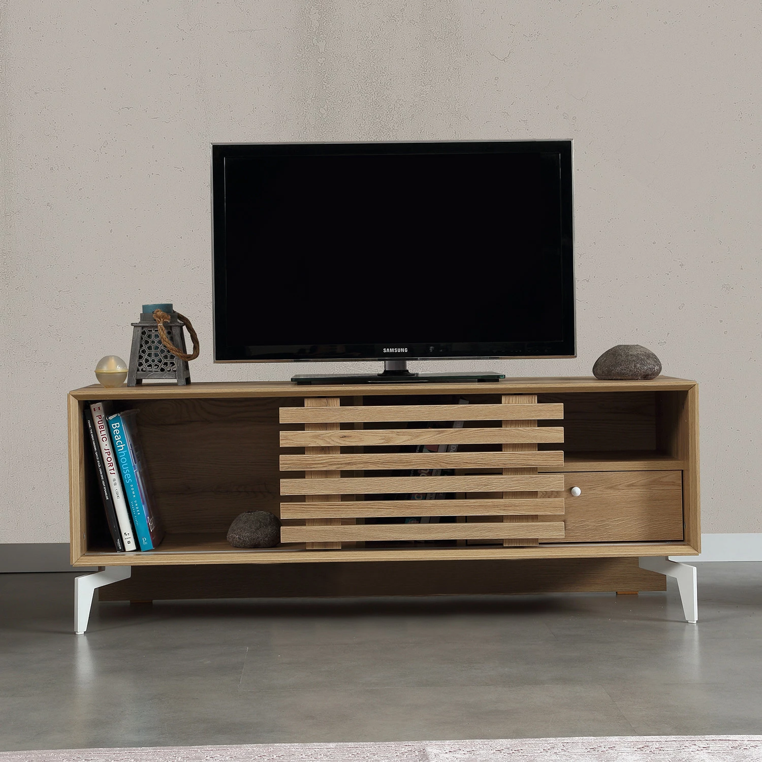 Komodë TV Skye Decor, Lulu 100, ngjyrë lisi