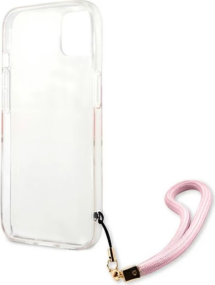 Mbështjellës Guess GUHCP13SKCABPI për iPhone 13 mini 5.4", Camo Strap, Rozë