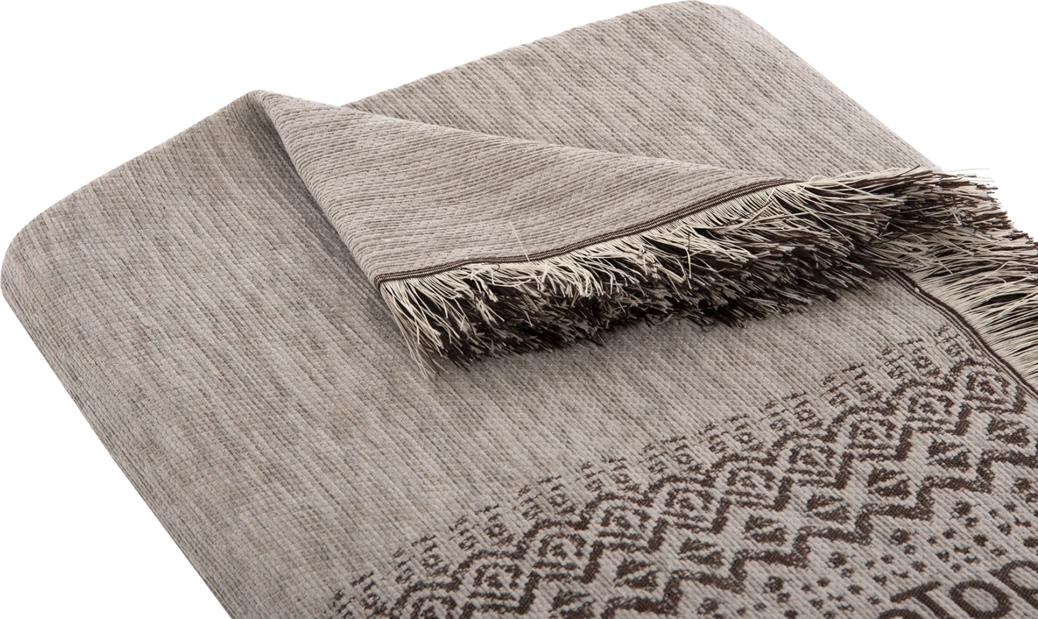 Mbulesë divani me franja DREAMTOPIA FH12163.03 ngjyrë kafe e çelur 245x170 cm