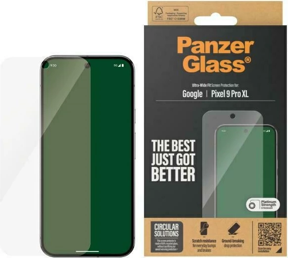 Mbrojtës ekrani PanzerGlass Ultra-Wide Fit për Google Pixel 9 Pro XL, Transparent