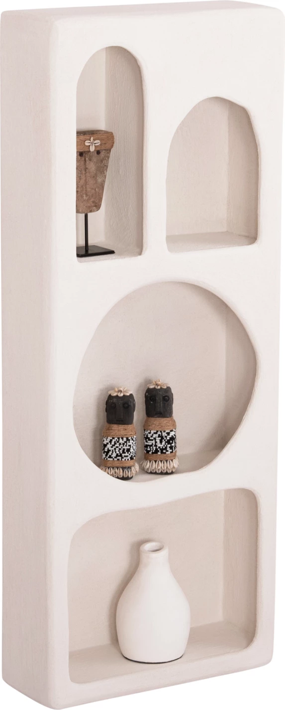 Raft muri Santorini FH18069 MDF ngjyrë e bardhë 47,5x18x120Hcm.