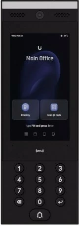Interkom Ubiquiti, lexues kodi hyrje, lexues çipi/kartë, Bluetooth, IP65, NFC