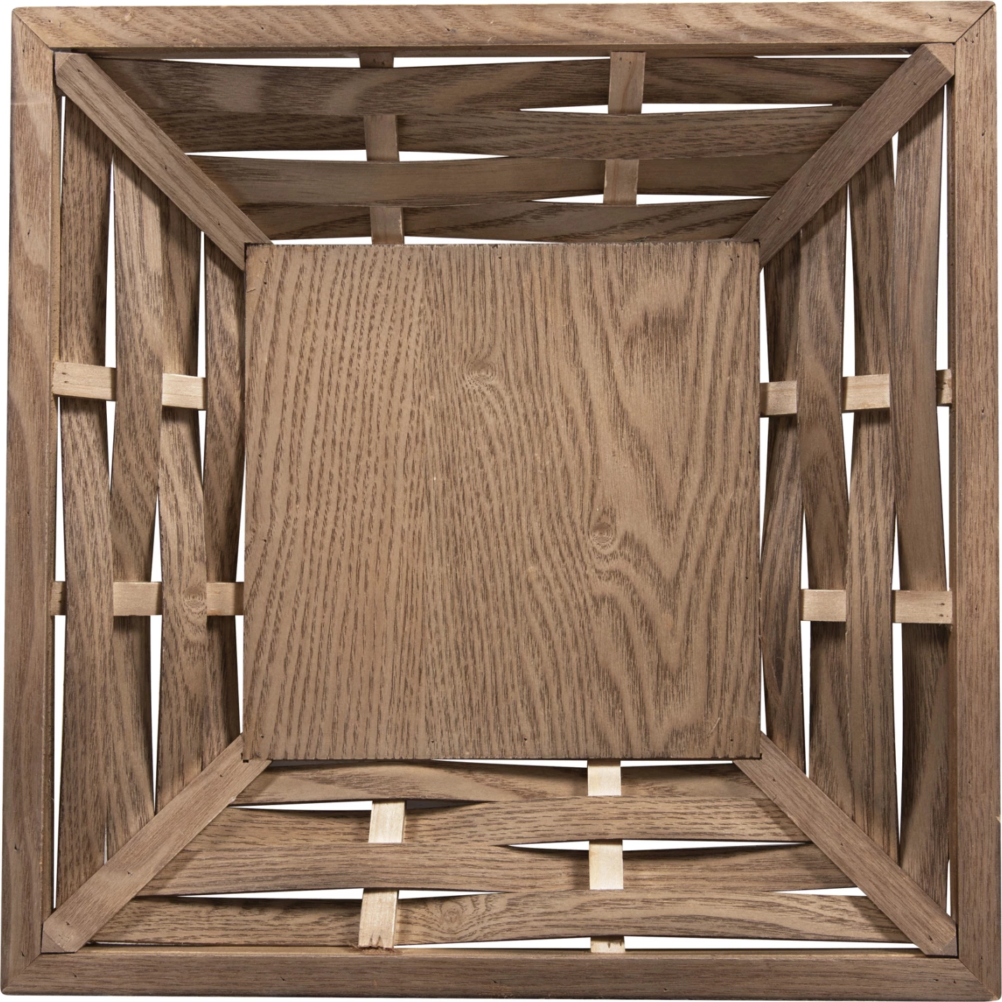 Tabaka shërbimi katrore, FH4229, dru bredhi dhe MDF, 36x36x6H cm