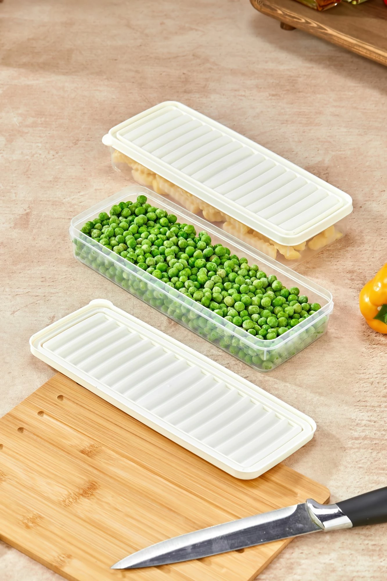 Set kuti për organizim (4 copë), Hermia, VITABOX4'LÜ-BEYAZ, 1L