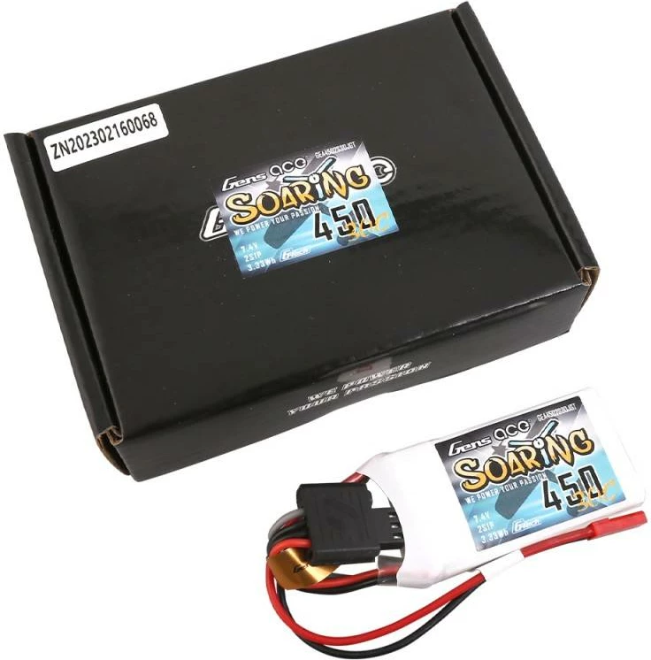Bateri Gens ace G-Tech Soaring 450mAh 7.4V 30C 2S1P JST-SYP