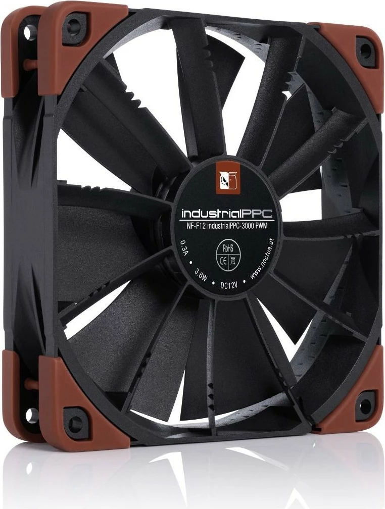 Ventilator kase NOCTUA NF-F12 iPPC-3000 PWM, 120mm, 3000RPM, zi/kafe