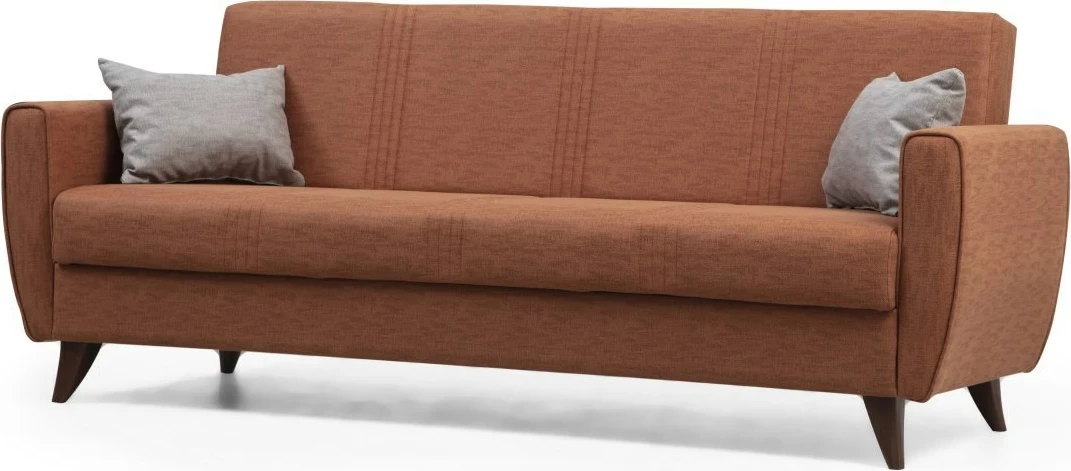 Divan-krevat treshe, Atelier del Sofa, Zaden, ngjyrë e kuqe tjegulle