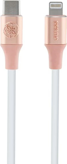 Kabllo karikimi Guess, USB-C në Lightning, 1.5m, Rozë