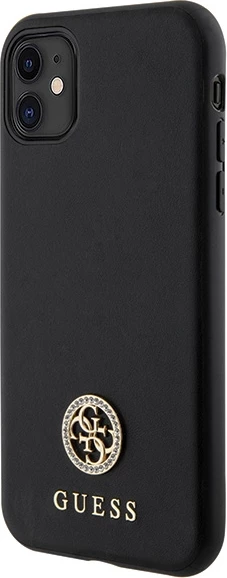 Mbështjellës Guess 4G Strass Metal Logo për iPhone 11 / XR 6.1", i zi