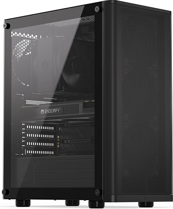 Kasë Endorfy Ventum 200 Air TG, tower, xham i temperuar, e zezë