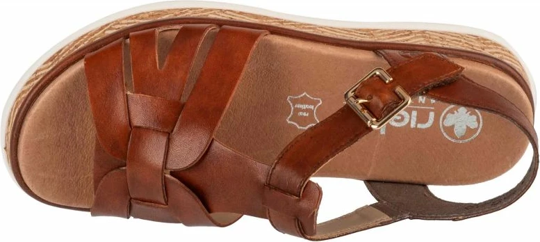 Sandale femra Rieker, kafe
