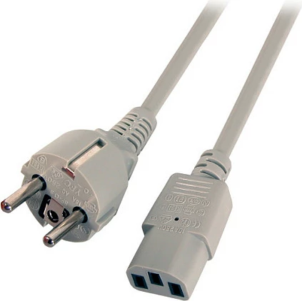 Kabllo rryme EFB Elektronik EK508.3, Schuko Type F në IEC C13, 3 m, 10A/250V, gri