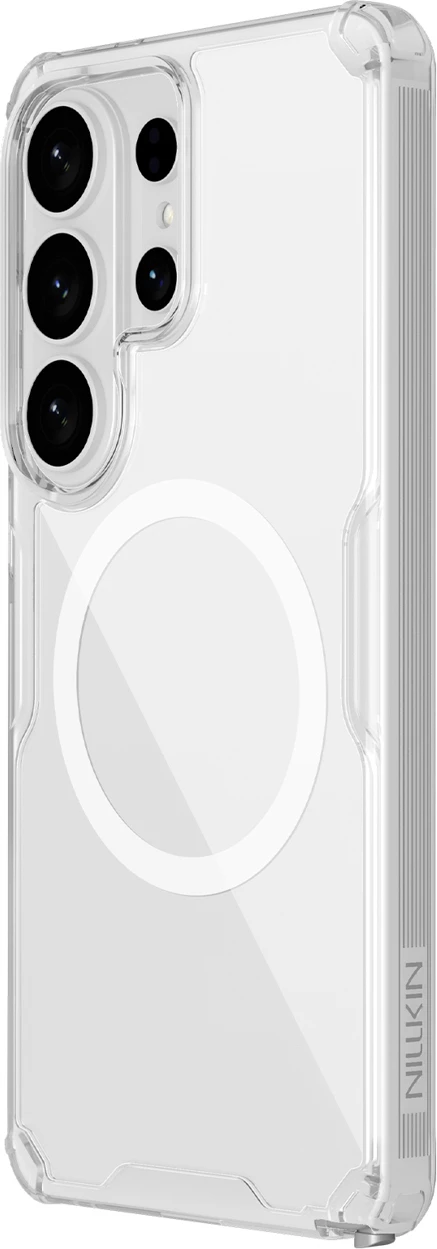 Mbështjellës Nillkin Nature TPU Pro, kompatibil me MagSafe, për Samsung Galaxy S26 Ultra, TPU+PC, i bardhë