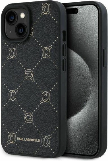 Mbështjellës Karl Lagerfeld Magsafe Karl Head për iPhone 15, i zi