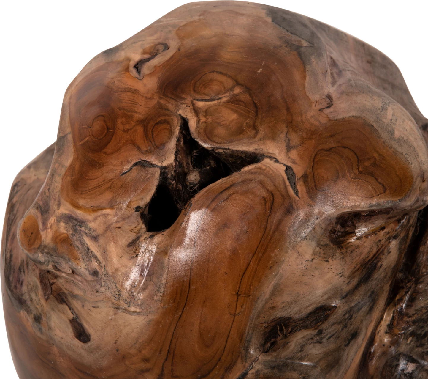 Dekor për dysheme CLEM, sferë prej druri tik, madhësi mesatare Φ40cm