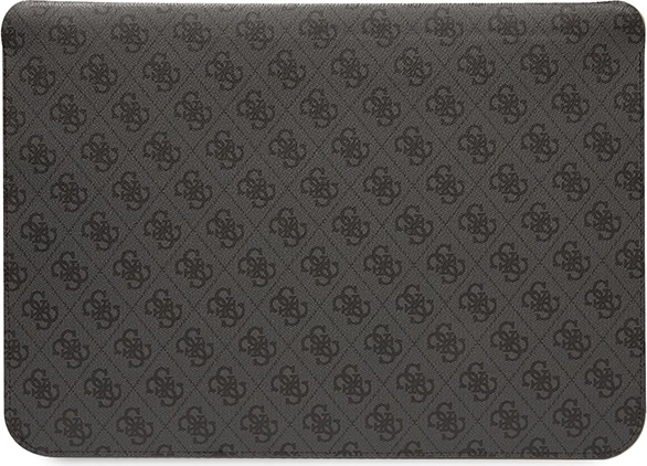 Mbështjellës laptopi Guess 4G Printed Stripes, deri 14", lëkurë eko, e zezë