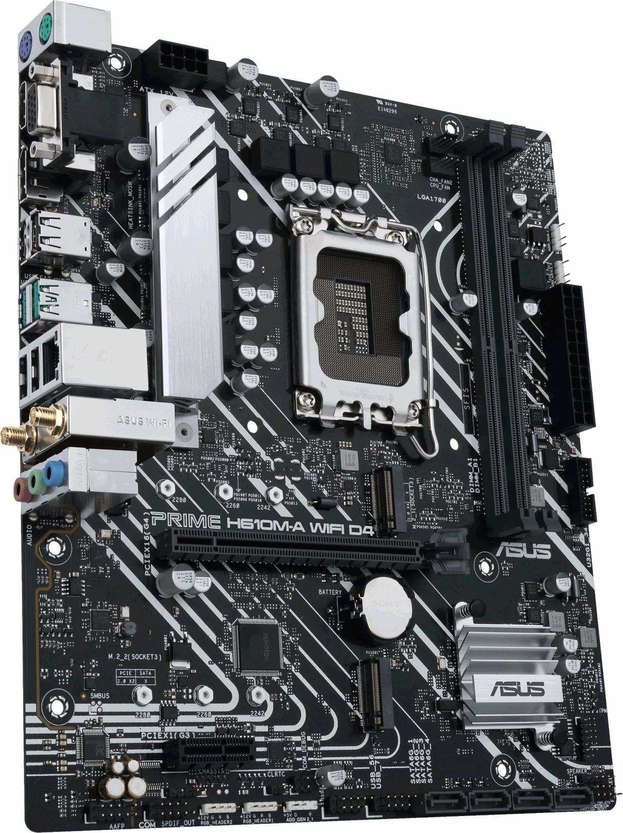 Pllakë amë Asus PRIME H610M-A WIFI D4, DDR4, Wi‑Fi 5 + Bluetooth