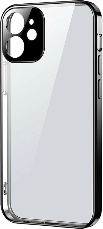 Mbështjellës Joyroom New Beauty Series JR-BP743 për iPhone 12 Pro, i hollë, kornizë metalike, i zi