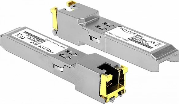 Modul SFP DeLOCK 86045, 1 Gbit/s, SFP Copper në RJ45, argjendtë
