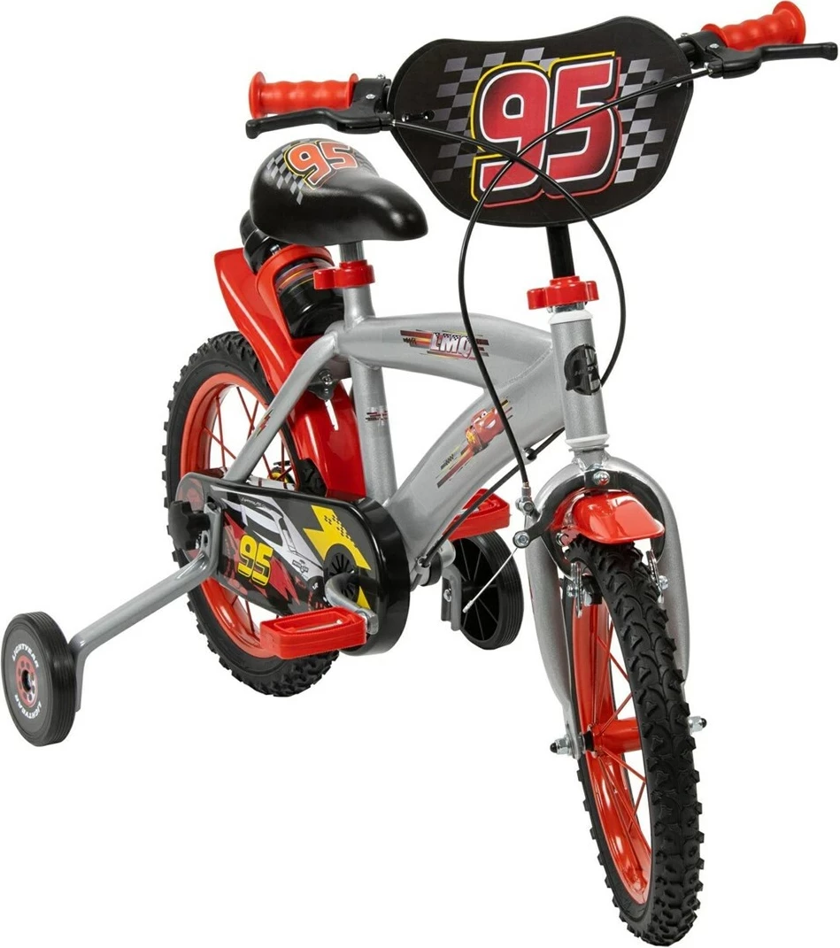 Biçikletë fëmijësh HUFFY Disney Cars 24484W, 14", alumin, argjendtë, me 4 rrota
