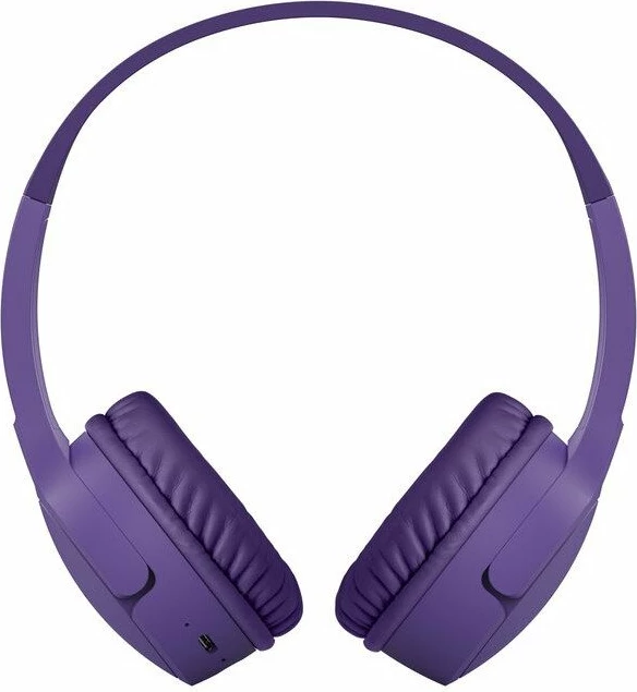 Kufje Bluetooth Belkin SoundForm Mini v3 AUD002HQPUV3, 30 orë, me mikrofon, 85 dB, jack 3.5 mm, vjollcë, set me kabllo + sticker-a