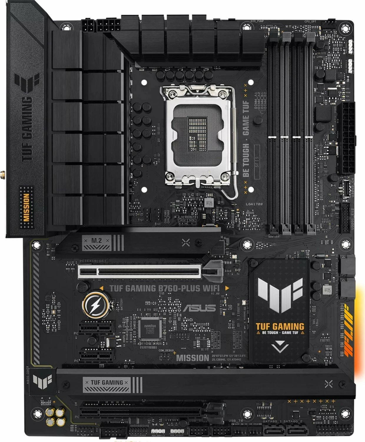 Pllakë amë Asus TUF GAMING B760-PLUS WIFI, ATX, Wi‑Fi, Bluetooth
