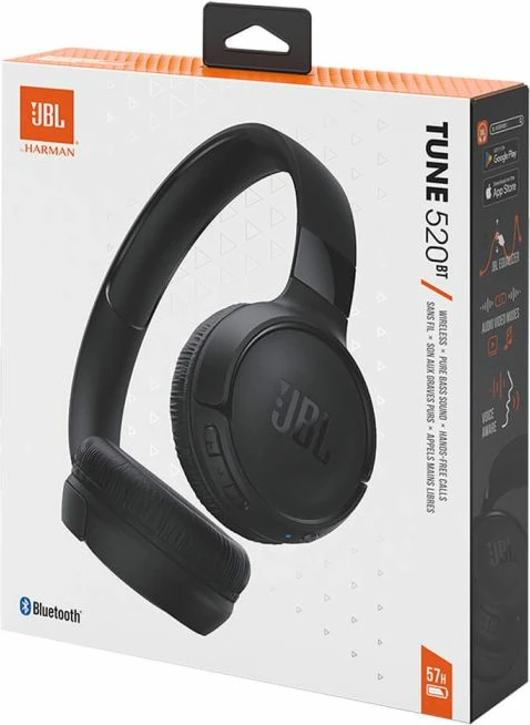 Kufje wireless JBL Tune 525BT, Bluetooth 5.3, mikrofon, deri 57 orë bateri, të zeza