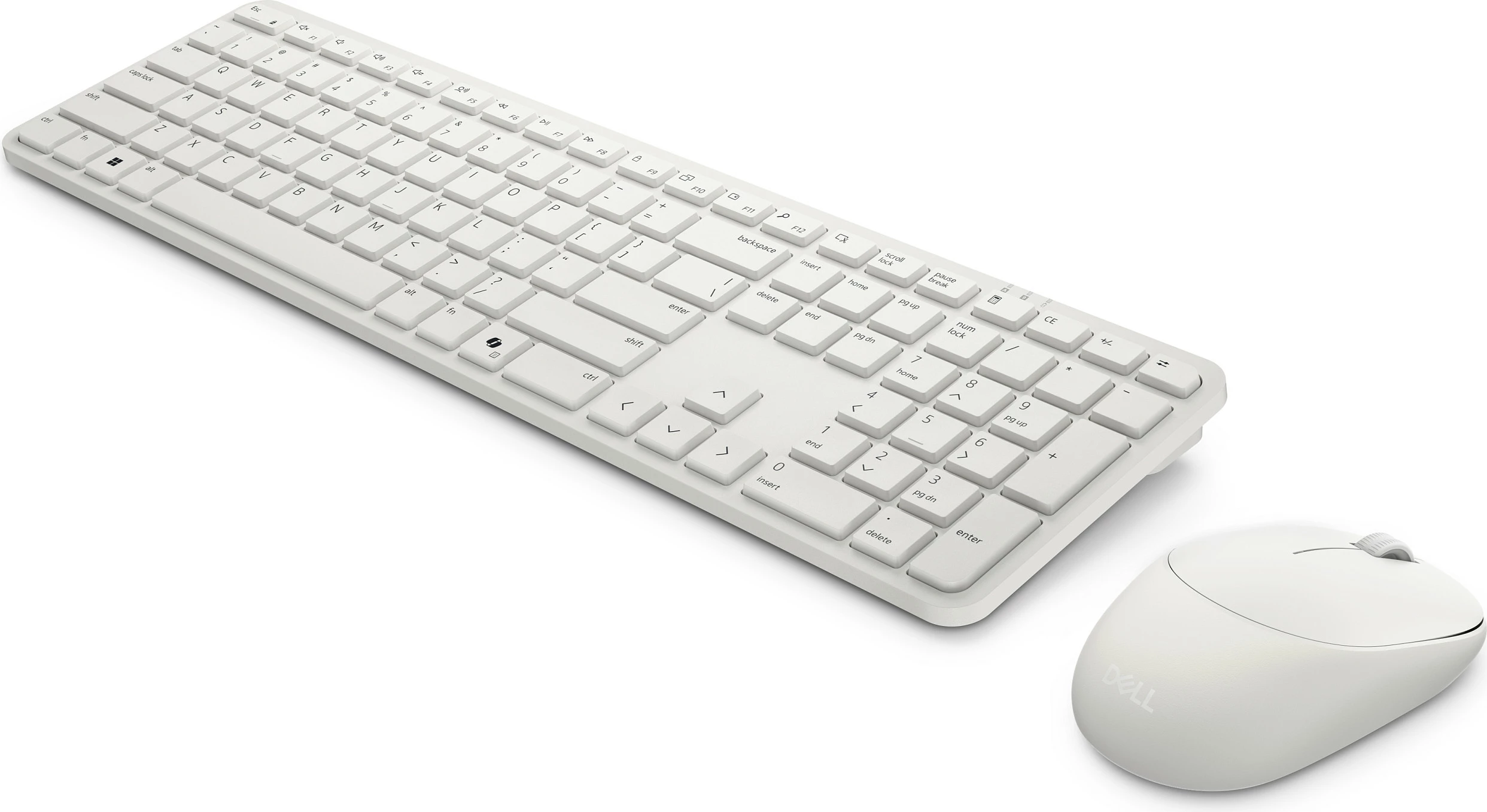 Set tastierë dhe maus DELL Pro 5 KM526, wireless RF 2.4GHz, QWERTZ gjerman, 6000 DPI, e bardhë