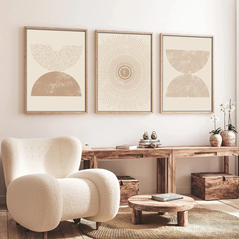 Pikturë kanavacë Terpen triptik me printim digjital, shumëngjyrëshe, 50x2x70cm