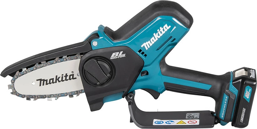 Mini sharrë zinxhir me bateri Makita UC100DZ, 12V, shinë 10 cm, pa bateri/karikues, blu/zezë