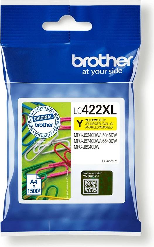 Toner Brother LC-422XLY, 1500 faqe, Verdhë