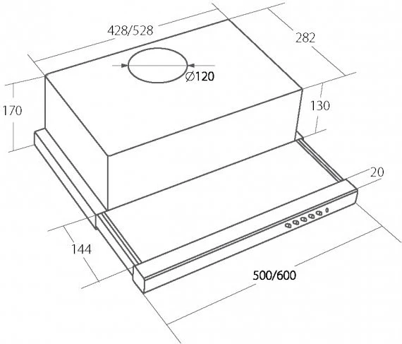 Aspirator për kuzhinë Akpo, WK-7, Eco