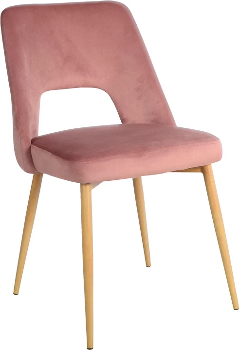 Karrige Murde, kadife 'rotten apple', këmbë metalike natyrale, 48.5x61x89cm