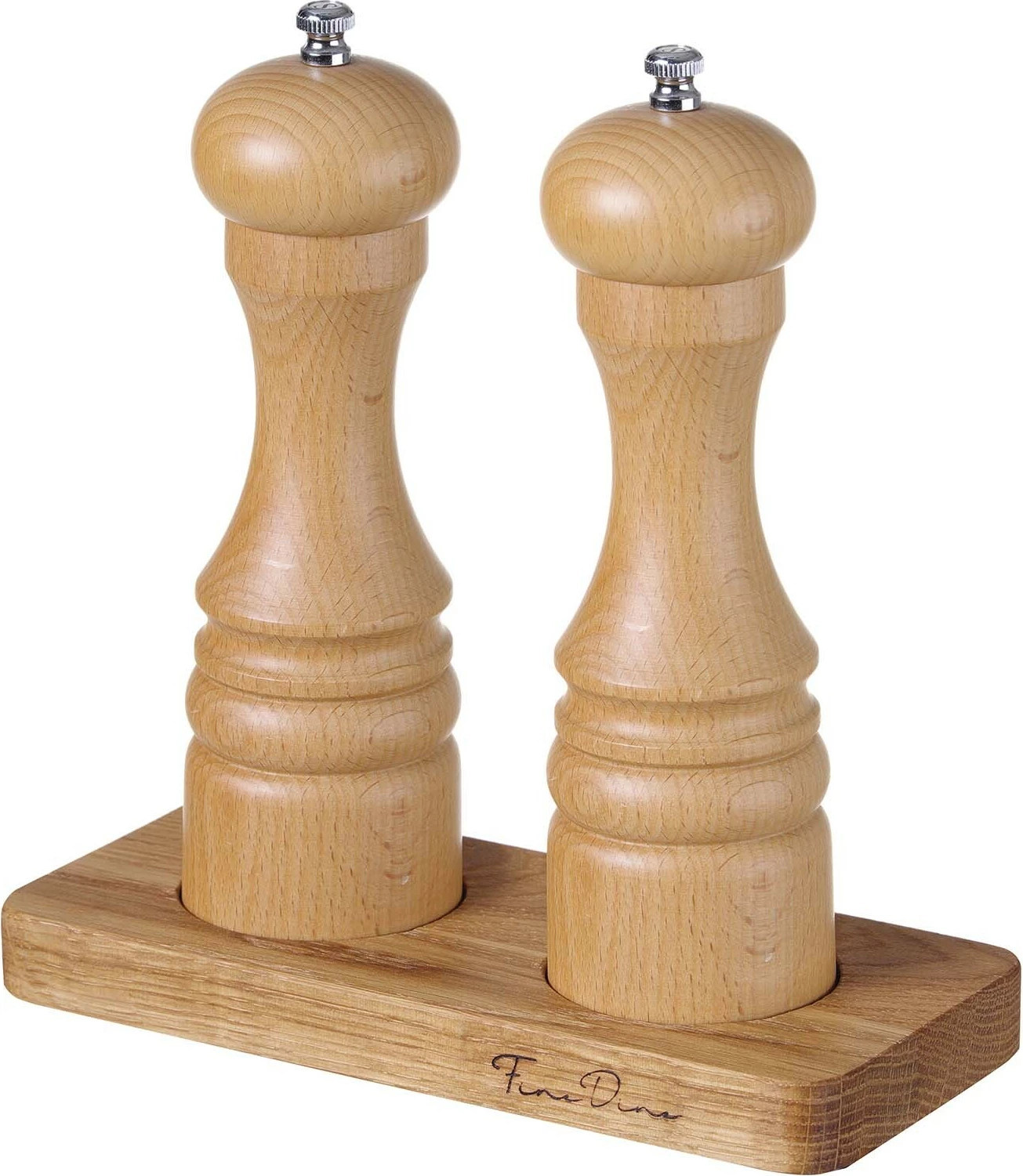 Mbajtëse për mulli kripe dhe piperi Fine Dine Madeira, dru lisi, kafe