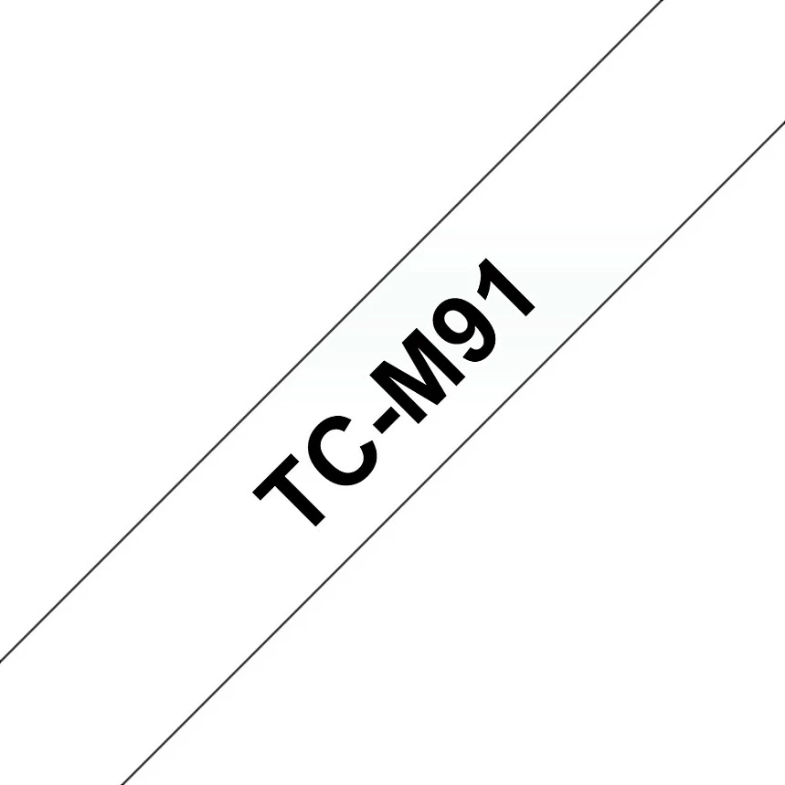 Kasetë shirit etikete Brother TC-M91, 9 mm, transparent mat/zi