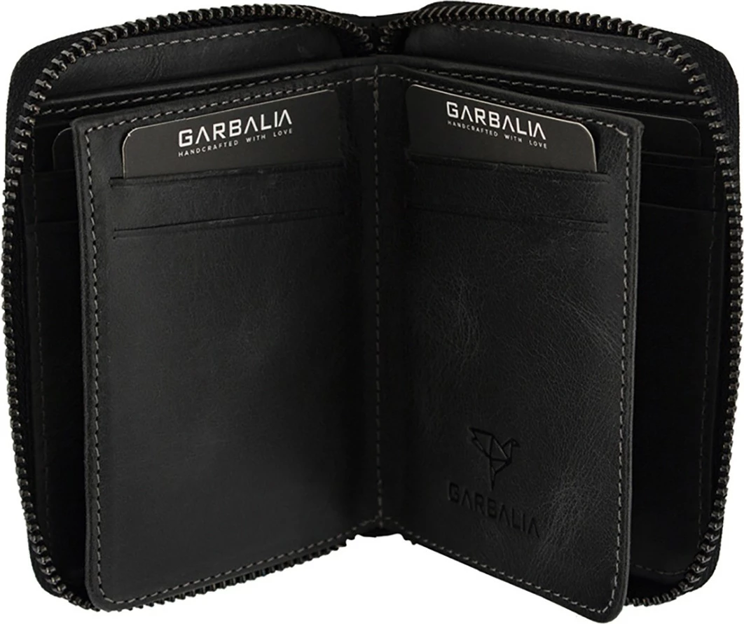 Portofol unisex, lëkurë e zezë, Zoozie Bags, Fargo