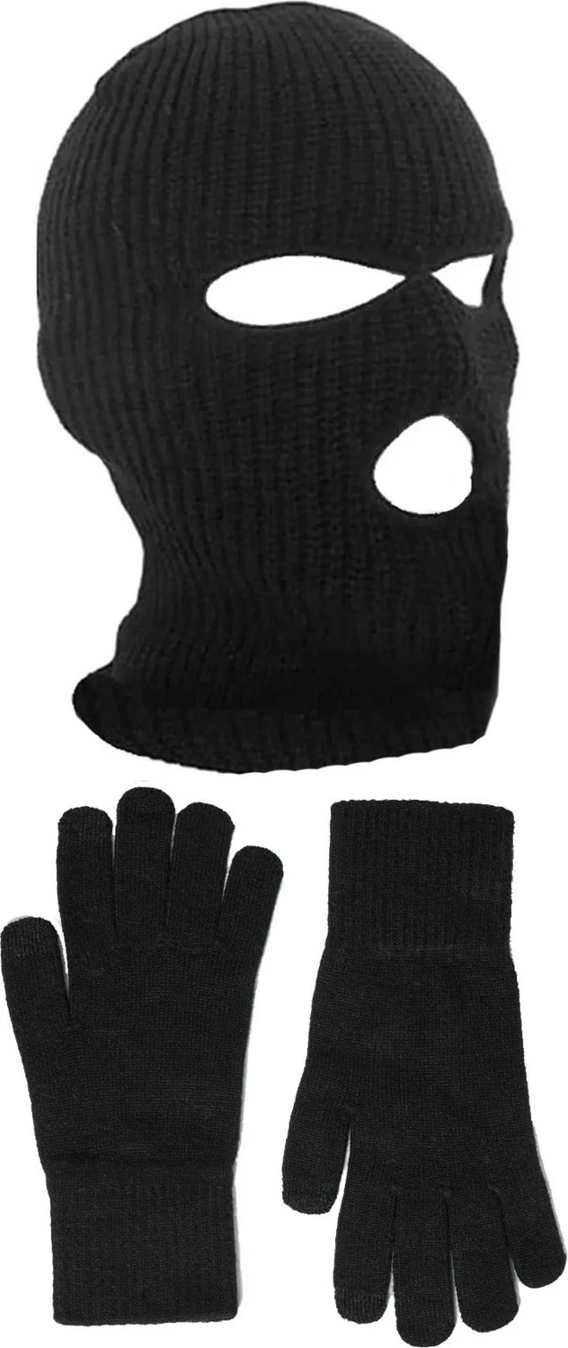 Set maskë dhe doreza Belifanti Collection për meshkuj, të zeza