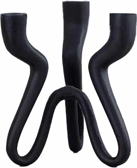 Mbajtës qirinjsh TREPPIEDE, alumin i zi, 18x16x20cm