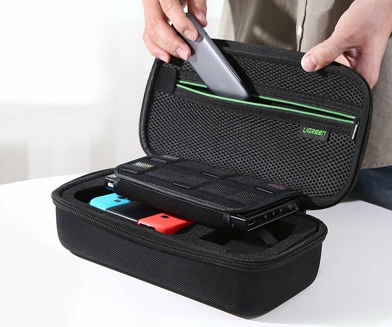 Kasë Ugreen për Nintendo Switch dhe aksesorë, S, 26.5 x 10 x 13.5 cm, e zezë