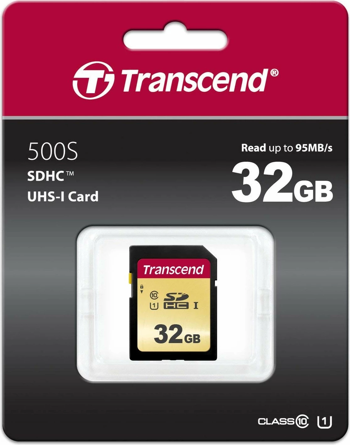 Kartelë memorie Transcend SDHC 500S 32GB, Class 10, UHS-I, e zezë