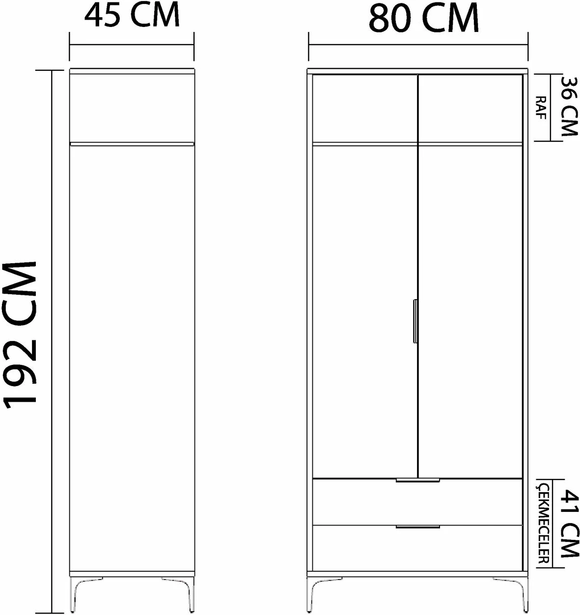 Dollap Skye Decor, sirtar Aden, ngjyrë lis dhe antracit