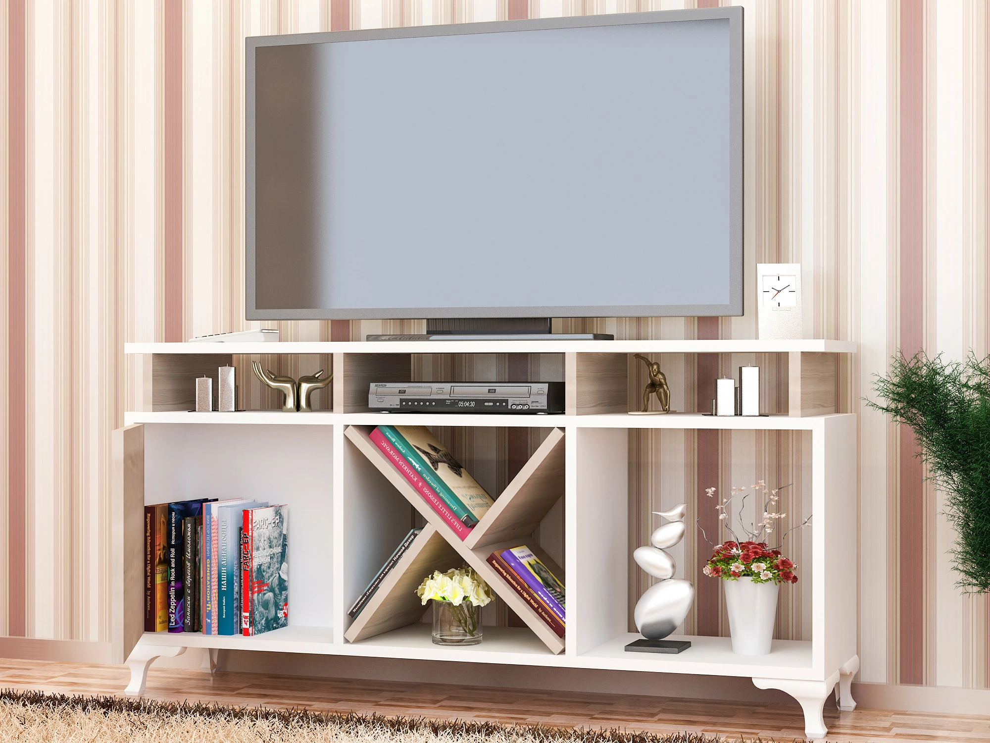 Komodë TV Hanah Home, e bardhë, Cordoba