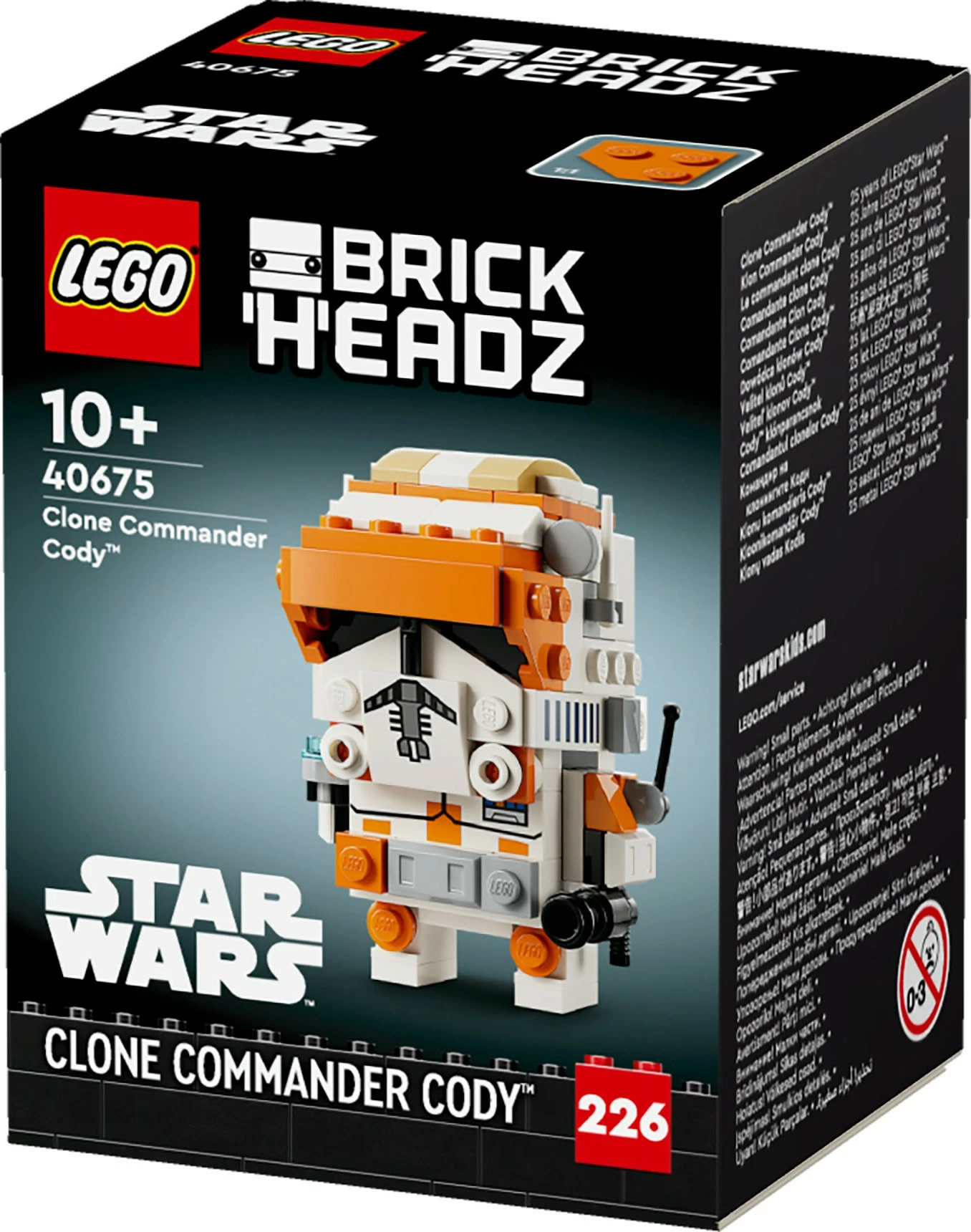 Set ndërtimi LEGO BrickHeadz 40675, Clone Commander Cody, 147 pjesë, shumëngjyrësh